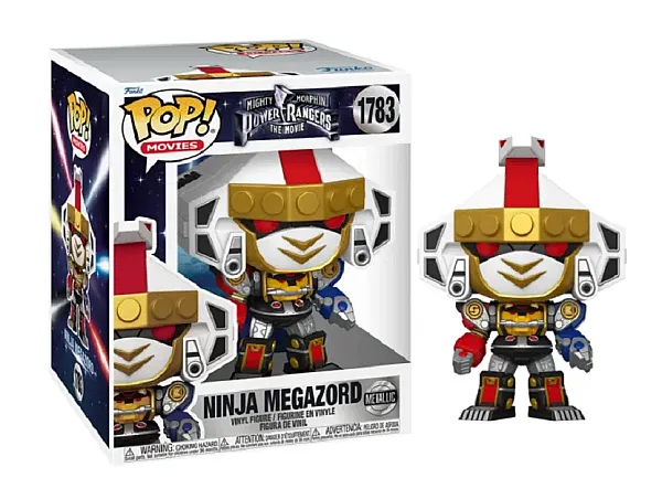 FUNKO POP! MIGHTY MORPHIN POWER RANGERS: THE MOVIE - NINJA MEGAZORD (METALLIC) VINYL FIGURE 17.5 CM